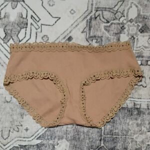 Aerie Tan Lace Trim Panties